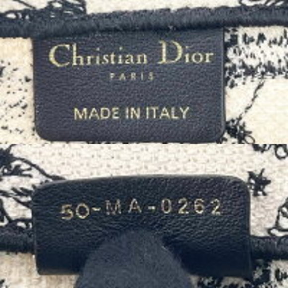 Christian Dior Book Tote Toile de Jouy Zodiac Small Handbag White Black KJ - Picture 8 of 11